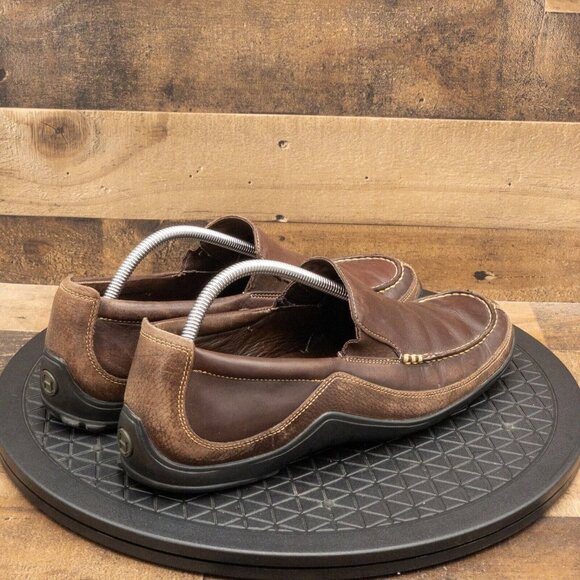 ECCO MENS CASUAL SHOES BLACK LEATHER MOC TOE COMFORT SLIP ON CLASSIC SIZE 46 - Picture 9 of 9